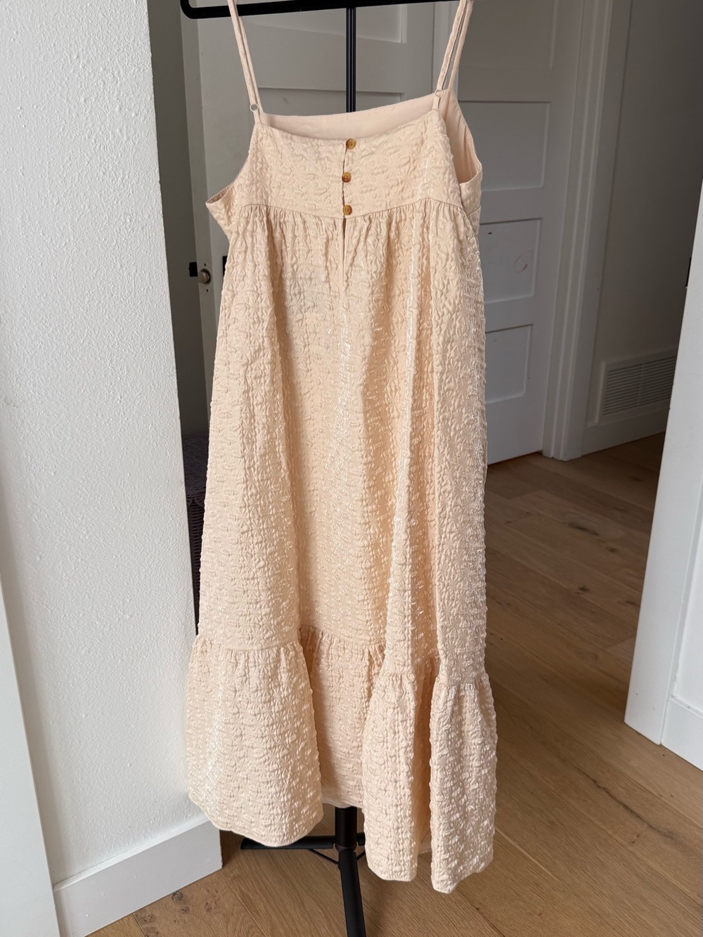 Kika Vargas Cream Textured Maxi Skirt